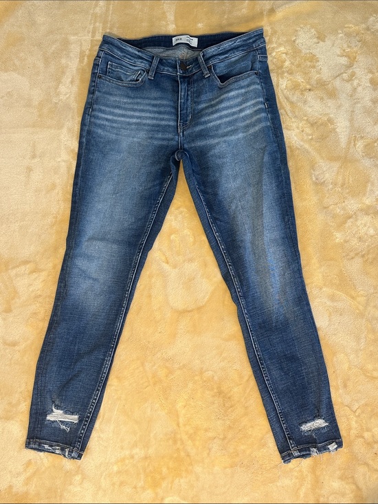 BKE Denim - BKE Women's Dark Blue Distressed Skinny Jeans EUC